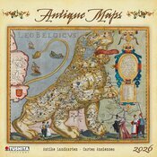 Calendrier retro 2026 Carte géographique antique