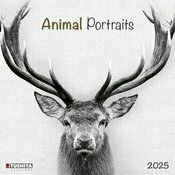 Calendrier 2025 Animaux Noir Blanc 