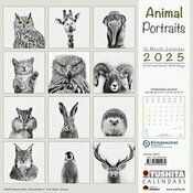 Calendrier 2025 Animaux Noir Blanc lion
