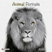 Calendrier Mural 2026 Cerf Noir et Blanc
