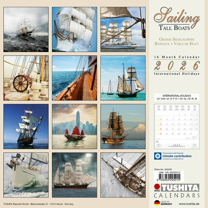 Calendrier 2026 Bateaux Grands Voilier