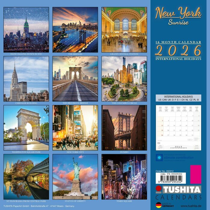 Calendrier Mural 2026 Times square