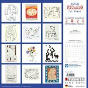 Calendrier Mural 2025 Pablo Picasso Oeuvre dessin