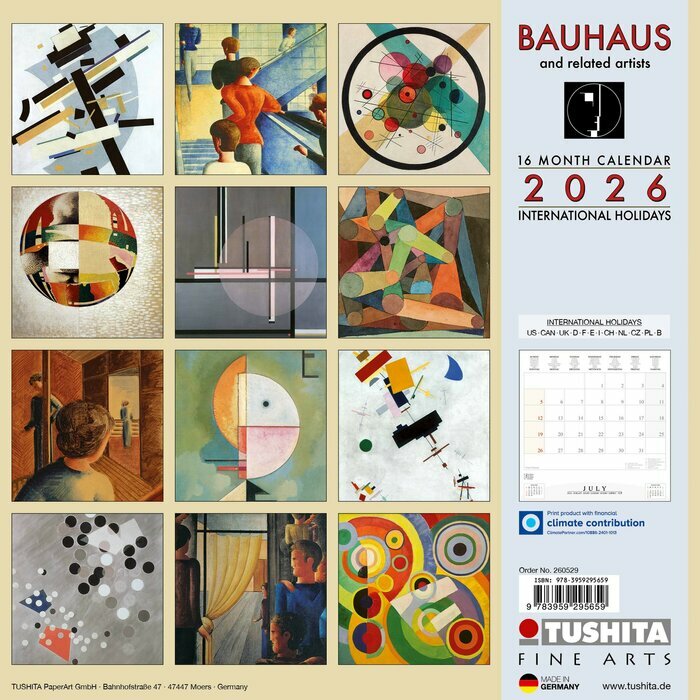 Calendrier Papier Bauhaus 2026