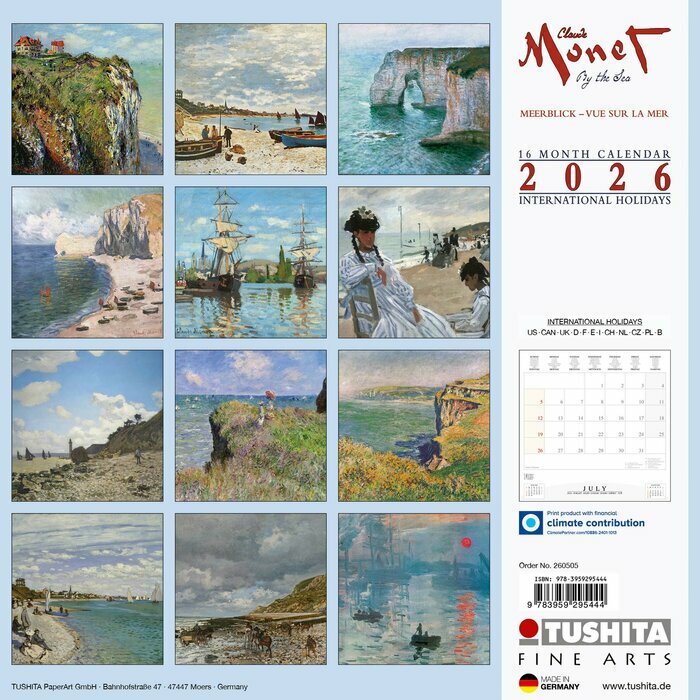 Calendrier 2026 Monet Ocan