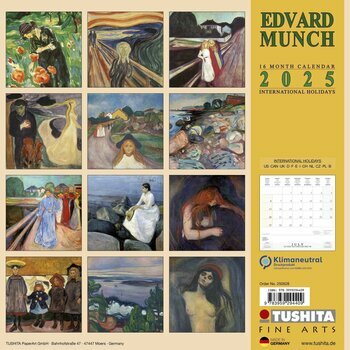 Calendrier 2025 Edouard Munch