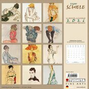 Calendrier Mural 2025 Egon Schiele Dessin Oeuvres