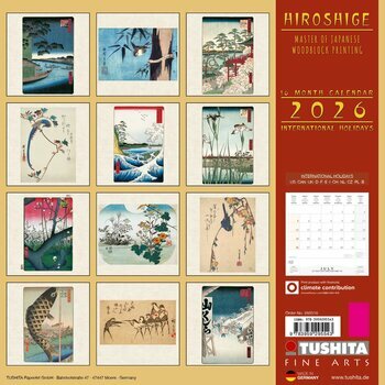 Calendrier 2025 Hiroshige Art Japonais