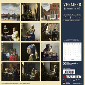 Calendrier 2025 Jan Vermeer