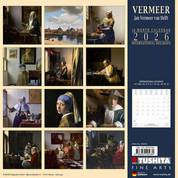 Calendrier 2025 Jan Vermeer