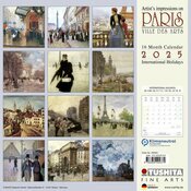 Calendrier 2025 Mural Paris Ville des Arts