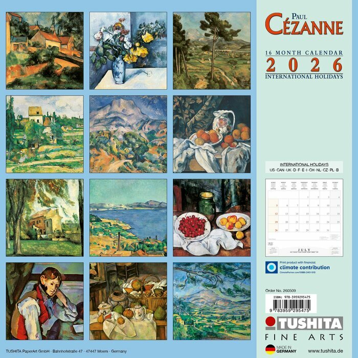 Calendrier Mural  Paul Cezanne 2026 Maison Provence