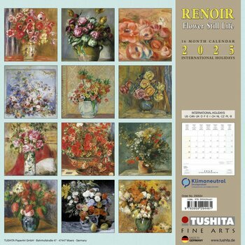 Calendrier 2025 Bouquets de Fleurs par Auguste Renoir