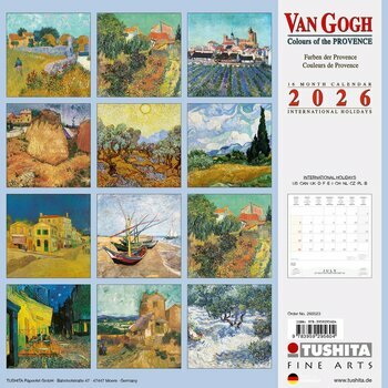 Calendrier 2025 Vincent Van Gogh La Provence