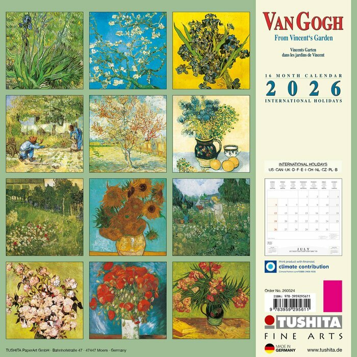 Calendrier Papier 2026 Van Gogh Amandiers
