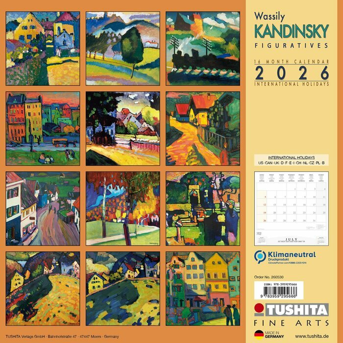 Calendrier Papier 2026 Kandinksy Figuratif
