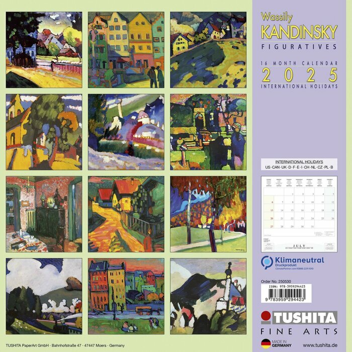 Calendrier Mural 2025 Wassily Kandinsky Figuratif