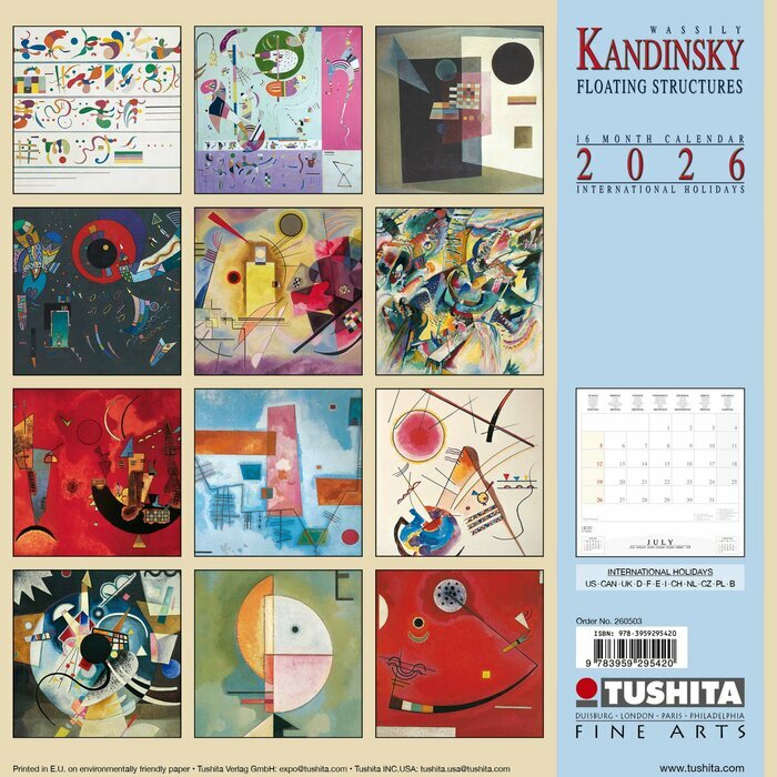 Calendrier Papier 2026 Kandinsky Structure Flottante