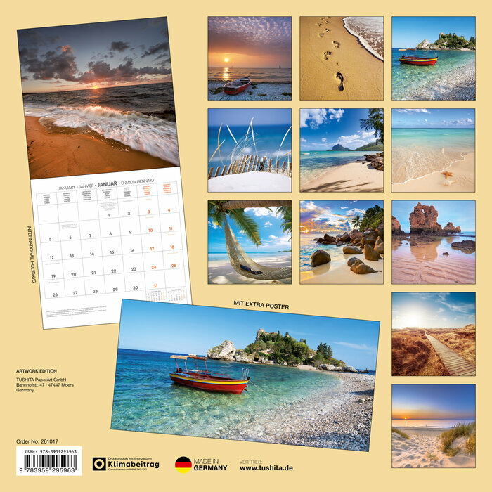 Calendrier Papier 2026 Plage Mer 
