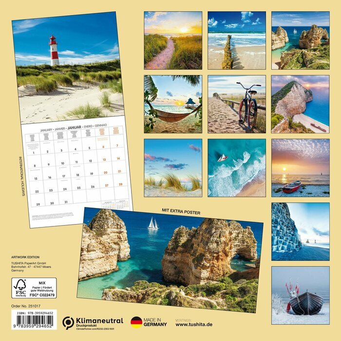 Calendrier Mural 2025 Plage Mer Cte