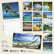 Calendrier Mural 2025 Iles de reve avec Poster