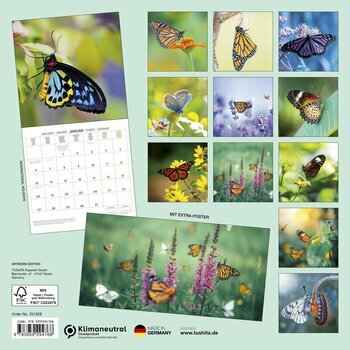 Calendrier 2025 Papillon avec Poster Offert