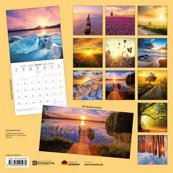 Calendrier 2026 Paysage Soleil Levant avec Poster Offert
