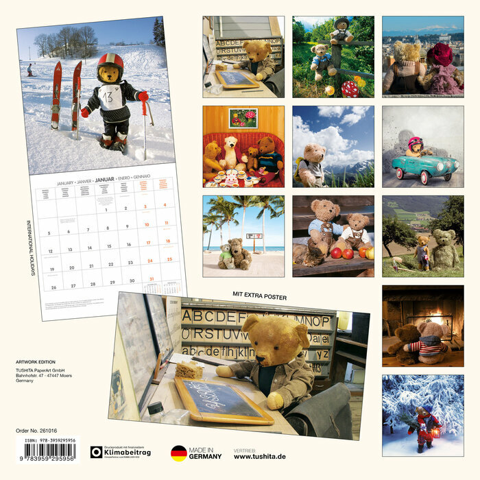 Calendrier 2026 Ourson Peluche