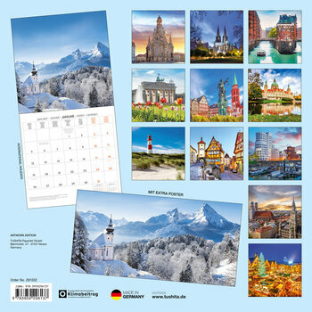 Calendrier 2025 Allemagne avec Poster Offert