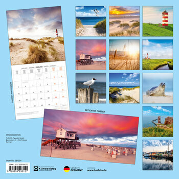 Calendrier 2026 Mer du Nord avec Poster Offert