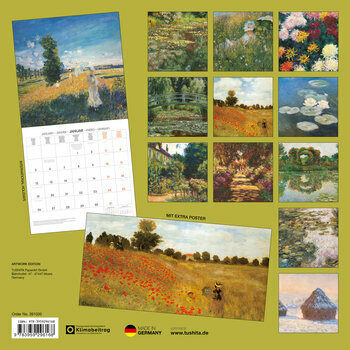 Calendrier 2025 Claude Monet avec Poster Offert