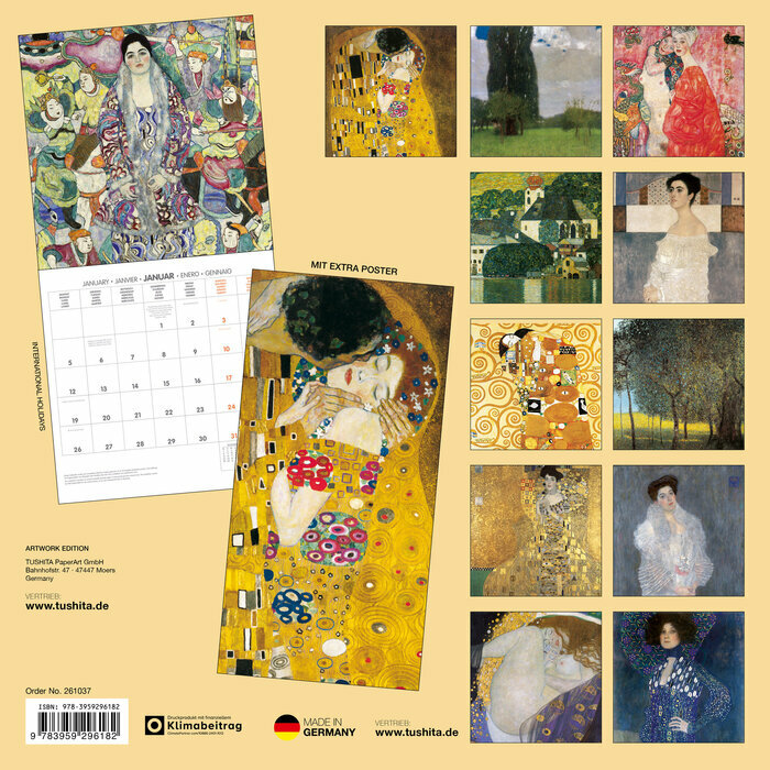 Calendrier Art 2026 Gustave Klimt