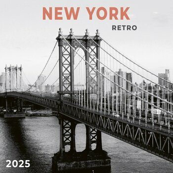 Calendrier 2025 New York Rétro avec Poster Offert