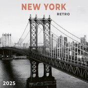 Calendrier 2025 New York Rtro Noir et Blanc