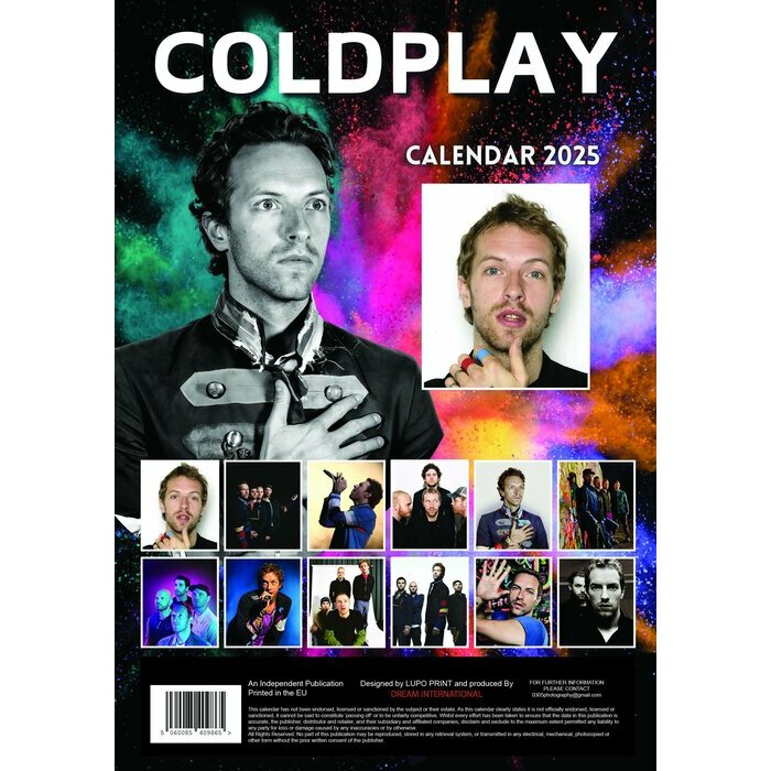 Calendrier Mural 2025 ColdPlay