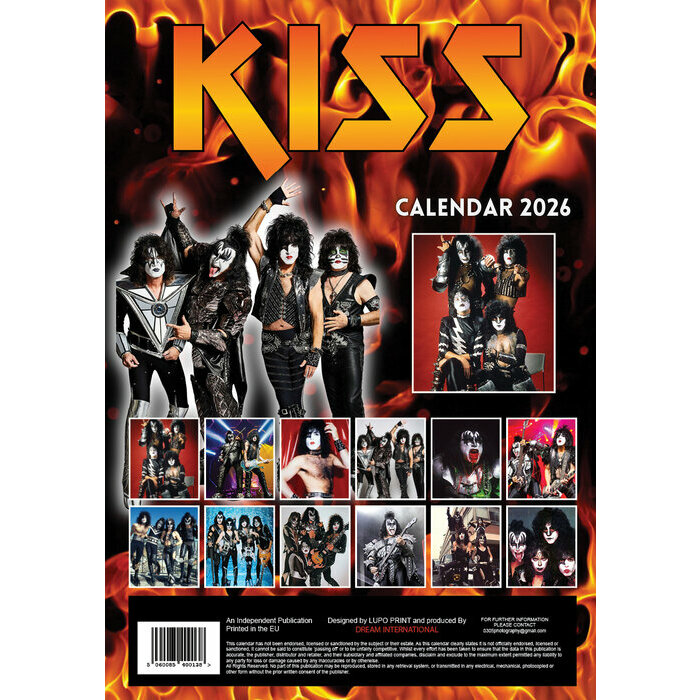 Calendrier mural 2026 Kiss