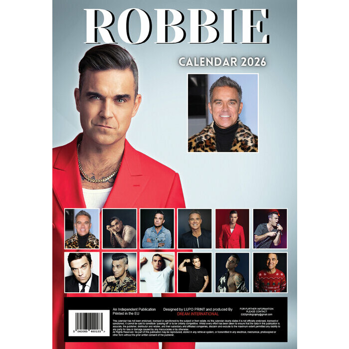 Calendrier 2026 mural Robbie Williams