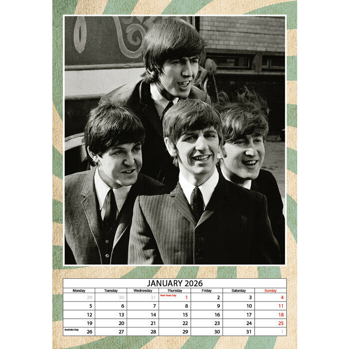 Calendrier Beatles spirale 2026