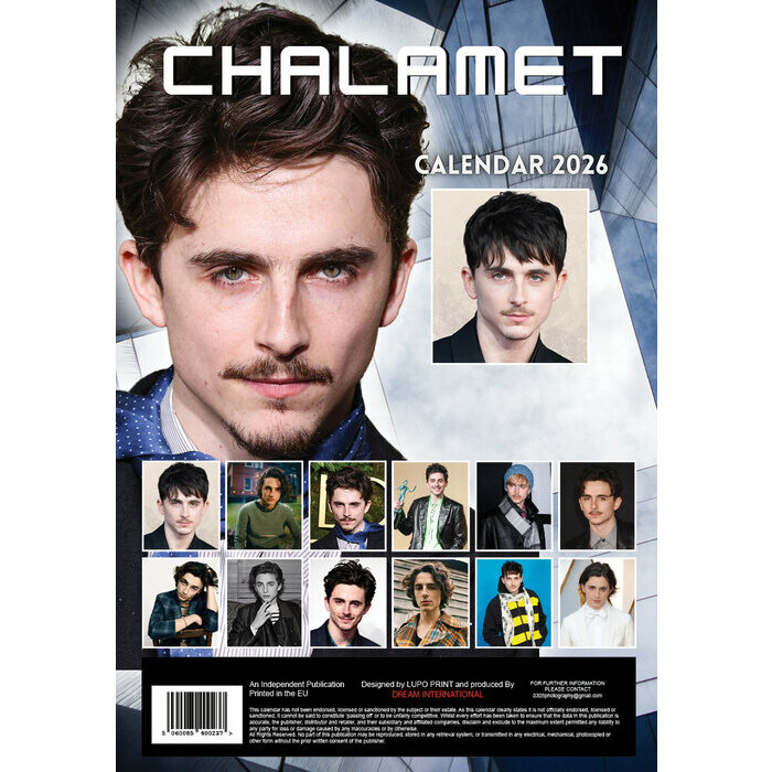 Calendrier spirale 2026 Timothe Chalamet