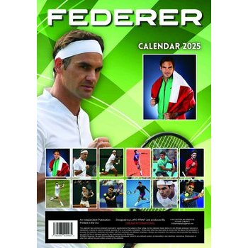 Calendrier 2025 Roger Federer Tennis Format A3