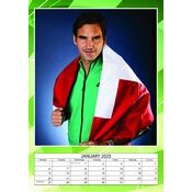 Calendrier Spirale 2025 Roger Federer Tennis