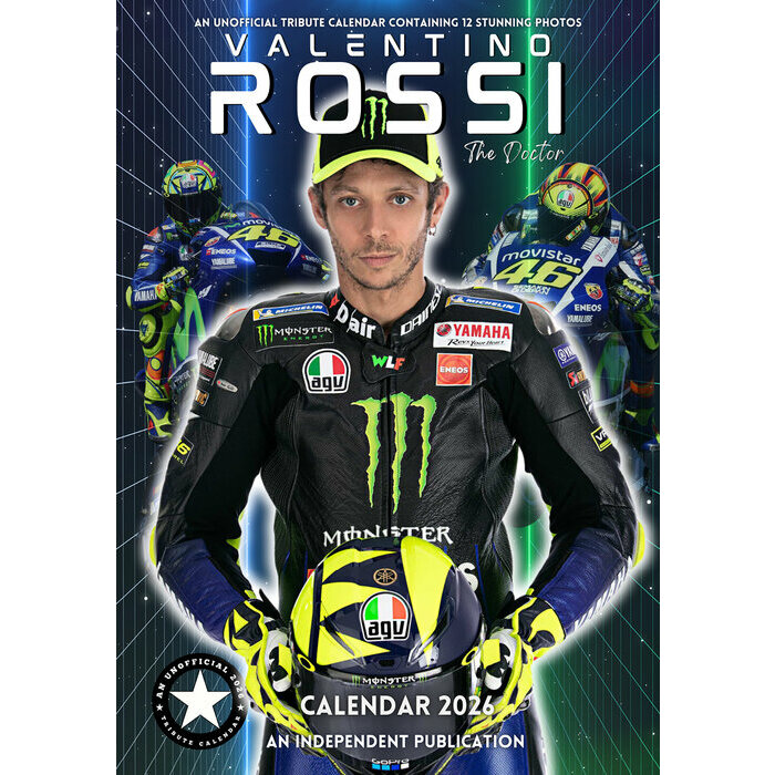 Calendrier 2026 papier Valentino Rossi Moto