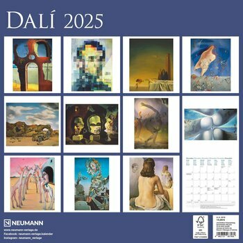 Calendrier 2025 Artiste Salvador Dali