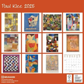 Calendrier 2025 Artiste Paul Klee