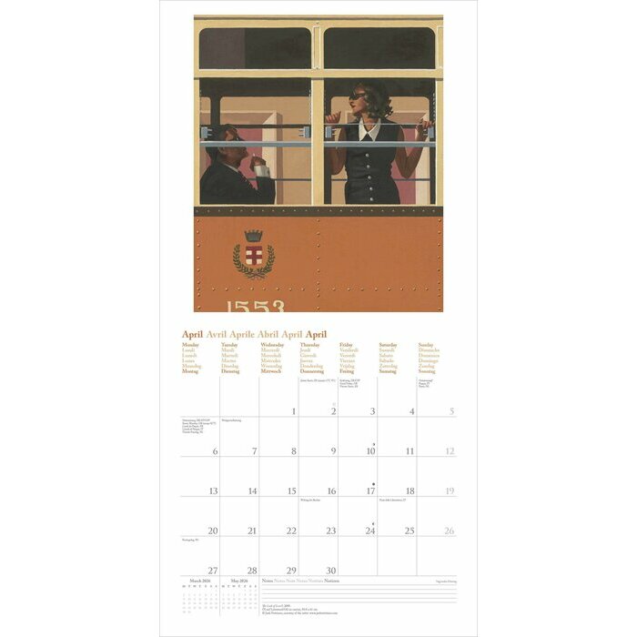 Calendrier Artiste Jack Vettriano