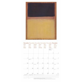 Calendrier 2025 Artiste Mark Rothko