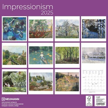 Calendrier 2025 Artiste Impressionniste