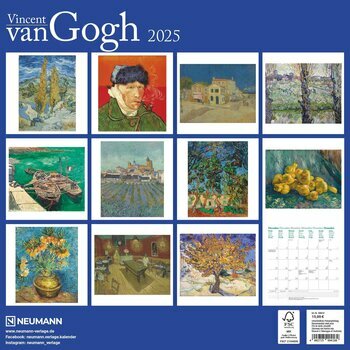 Calendrier 2025 Artiste Vincent Van Gogh