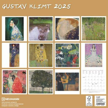 Calendrier 2025 Artiste Gustave Klimt
