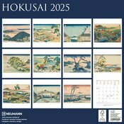 Calendrier Mural 2025Artiste Japonais Hokusai